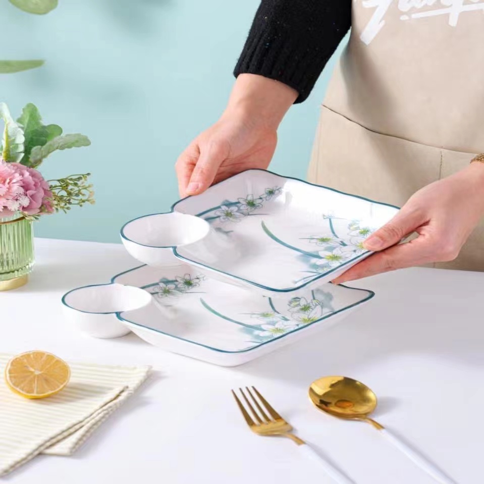 水仙花饺子盘到手2个 破损联系客服