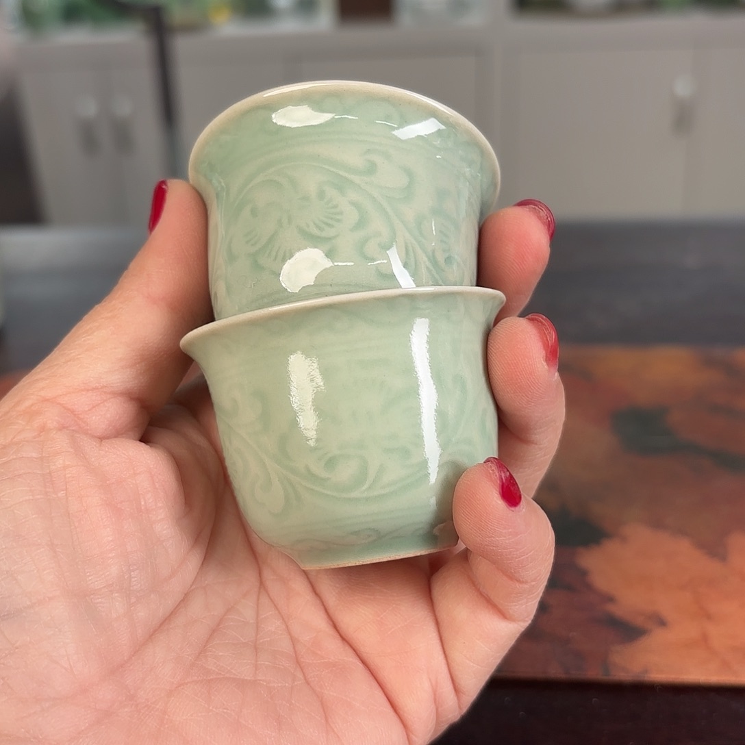 龙泉云间青瓷小米茶器