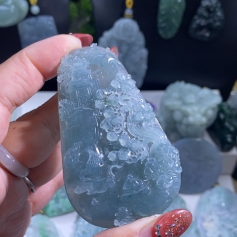 【闪购商品】颈饰未镶嵌翡翠涛**帅山水