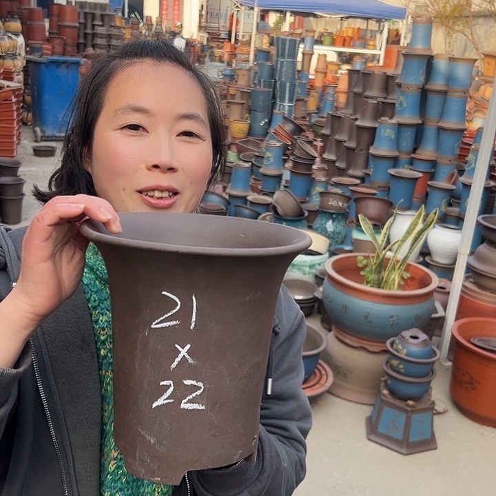 21促销紫泥花盆花盆花盆花盆