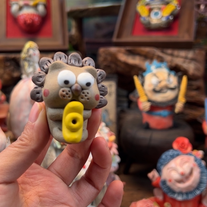 陶摆件小镇青花每日有新品