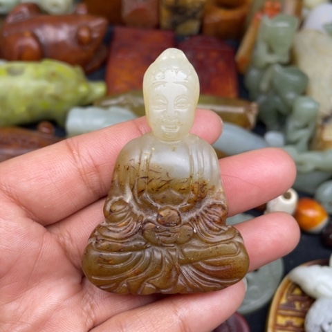 蛇纹石玉未镶嵌颈饰14
