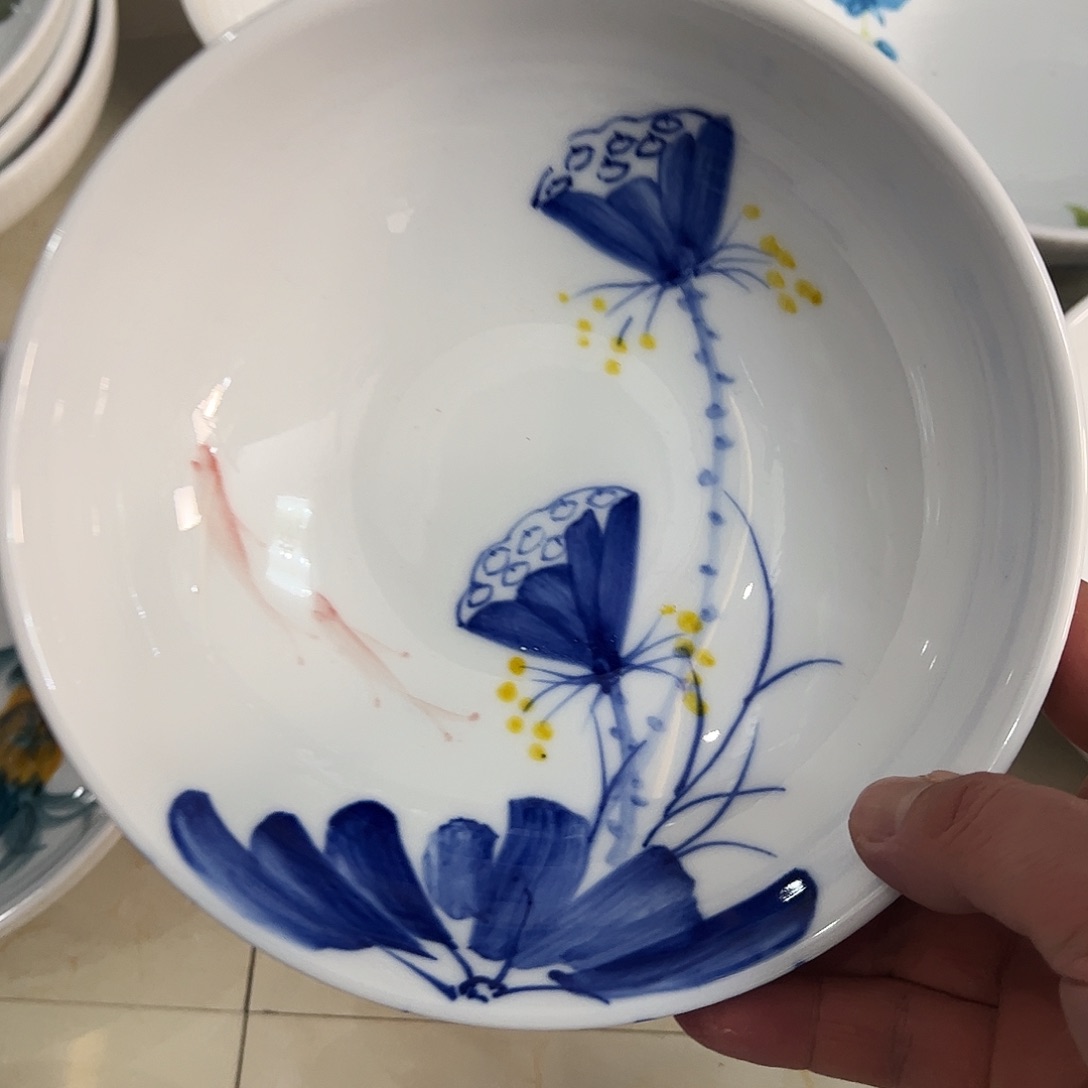 瓷片景德镇陶瓷手工手绘制作