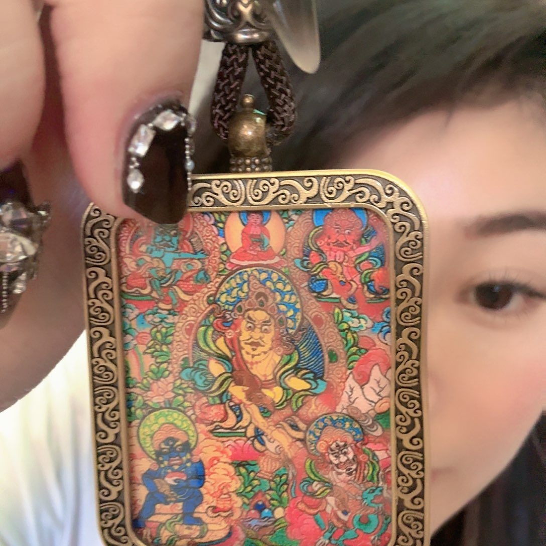 十字绣五路唐卡吊坠