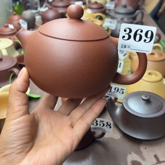 紫砂茶壶降坡泥半手400cc
