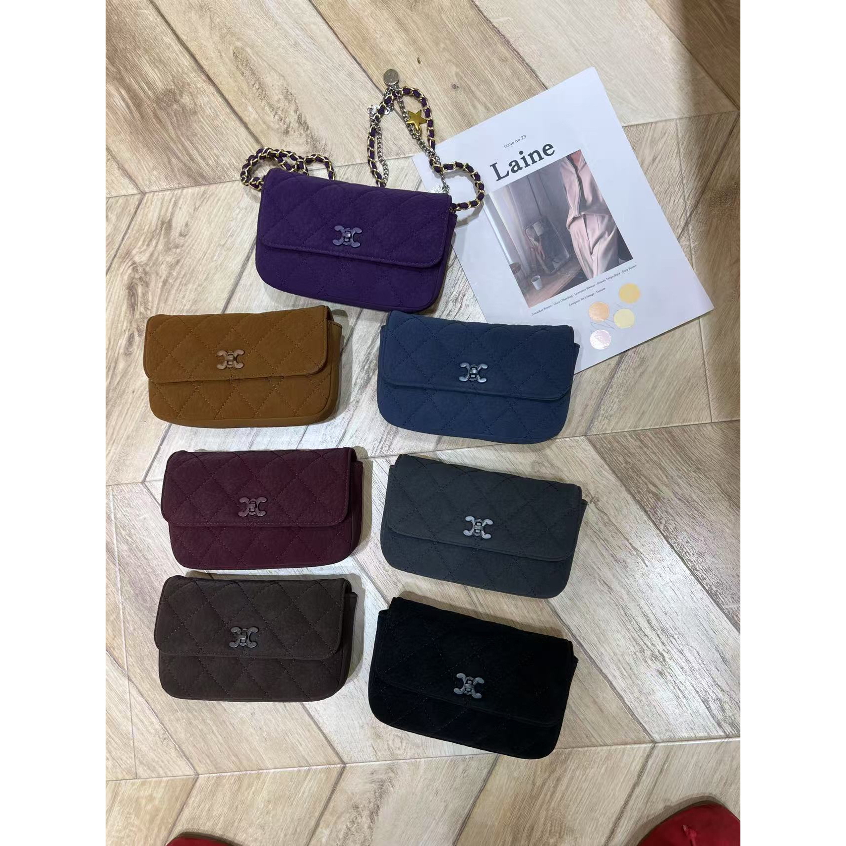 AWY（1B226-5#）手工链条- 超好看的小巧精致斜挎单肩包10-21