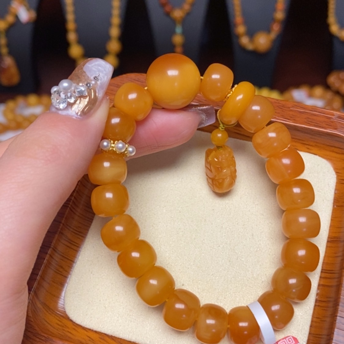 【闪购商品】蜜蜡手链未镶嵌手串