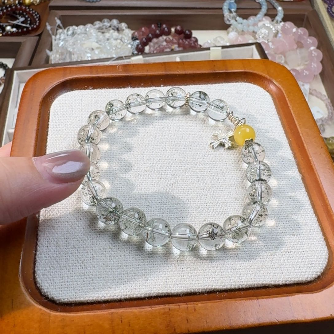 水晶手串未镶嵌绿幽灵