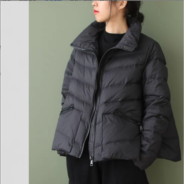  清仓福利  条纹同款纯黑色羽绒服