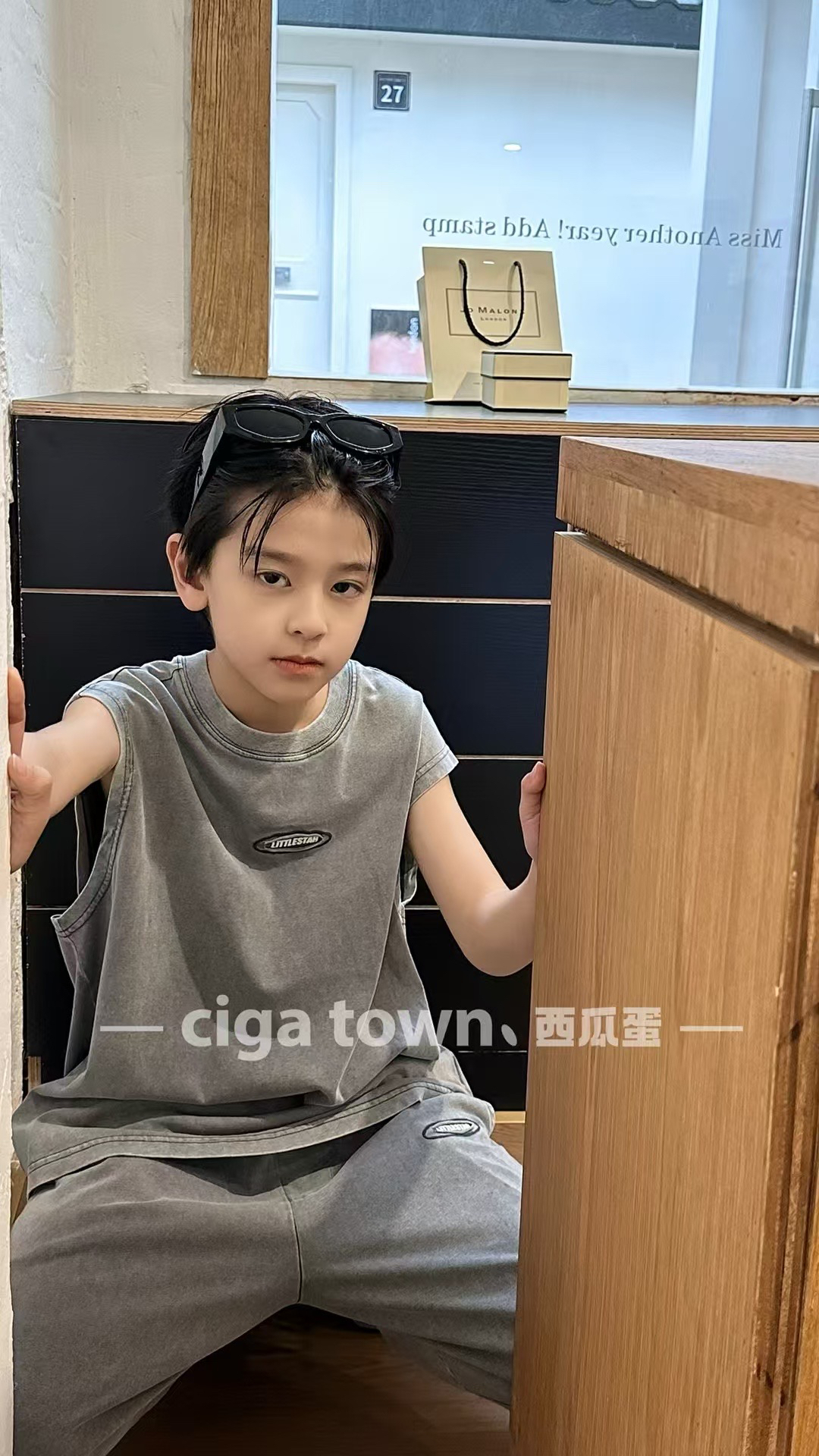 男童夏季背心休闲套装日常穿着日常穿搭复古港风