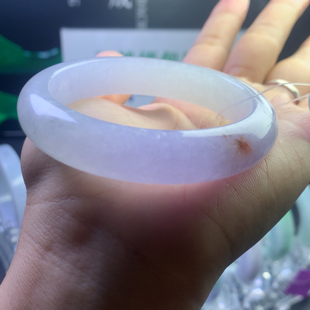 定制翡翠未镶嵌正圈53 54 55 正圈 冰紫