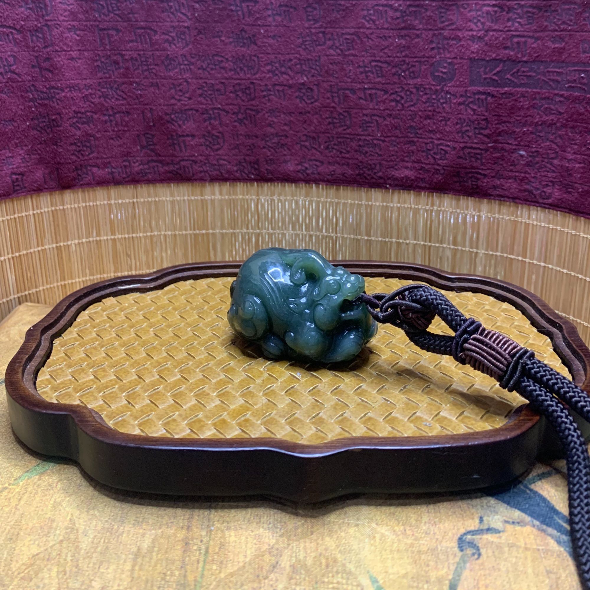 P和田玉貔貅手把0560