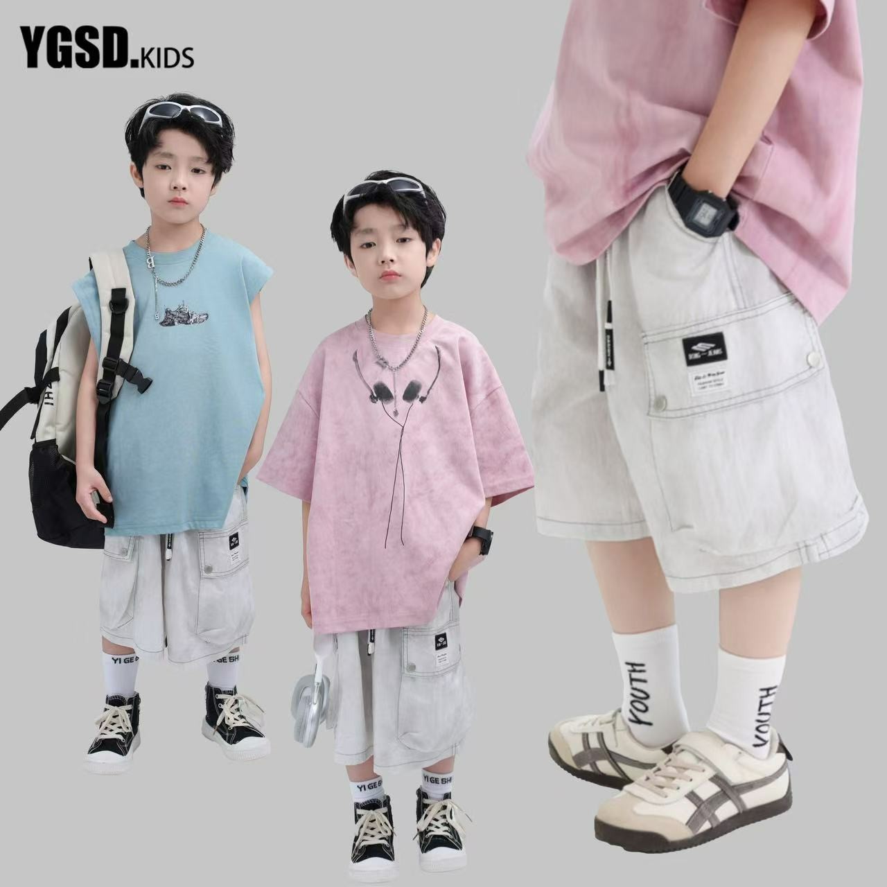 【年中清货】短裤轻薄透气韩版休闲裤男童百搭男女童休闲短裤YG6942