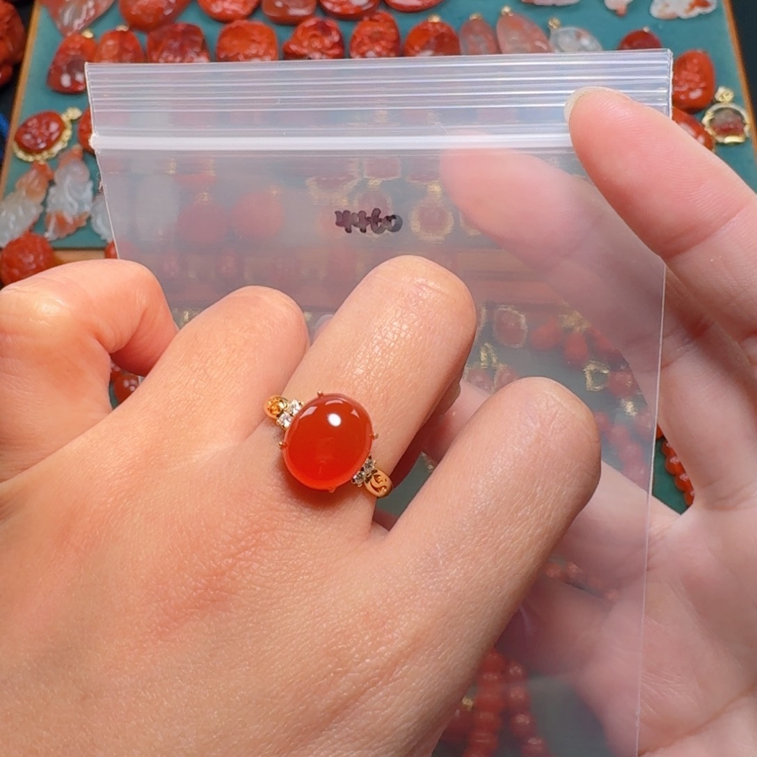 南红玛瑙南红银S925镶嵌