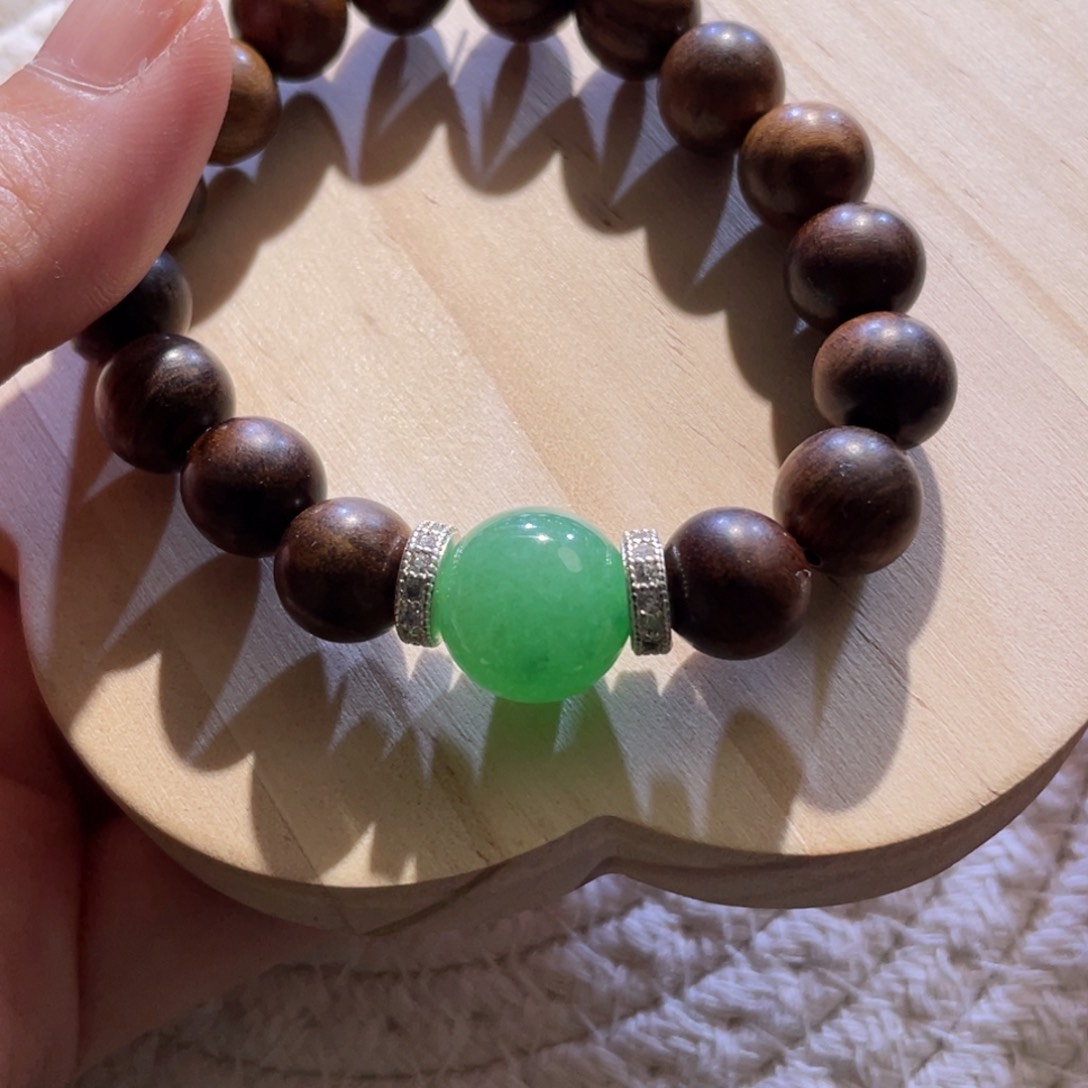 翡翠散珠辣绿单珠13.07