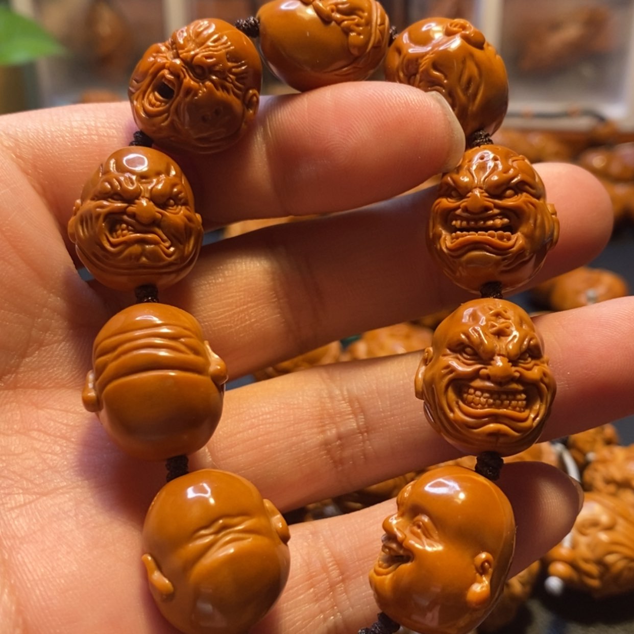 【闪购商品】橄榄核手串/手链j***r苏工名家山鬼高精品铁核经典恶僧