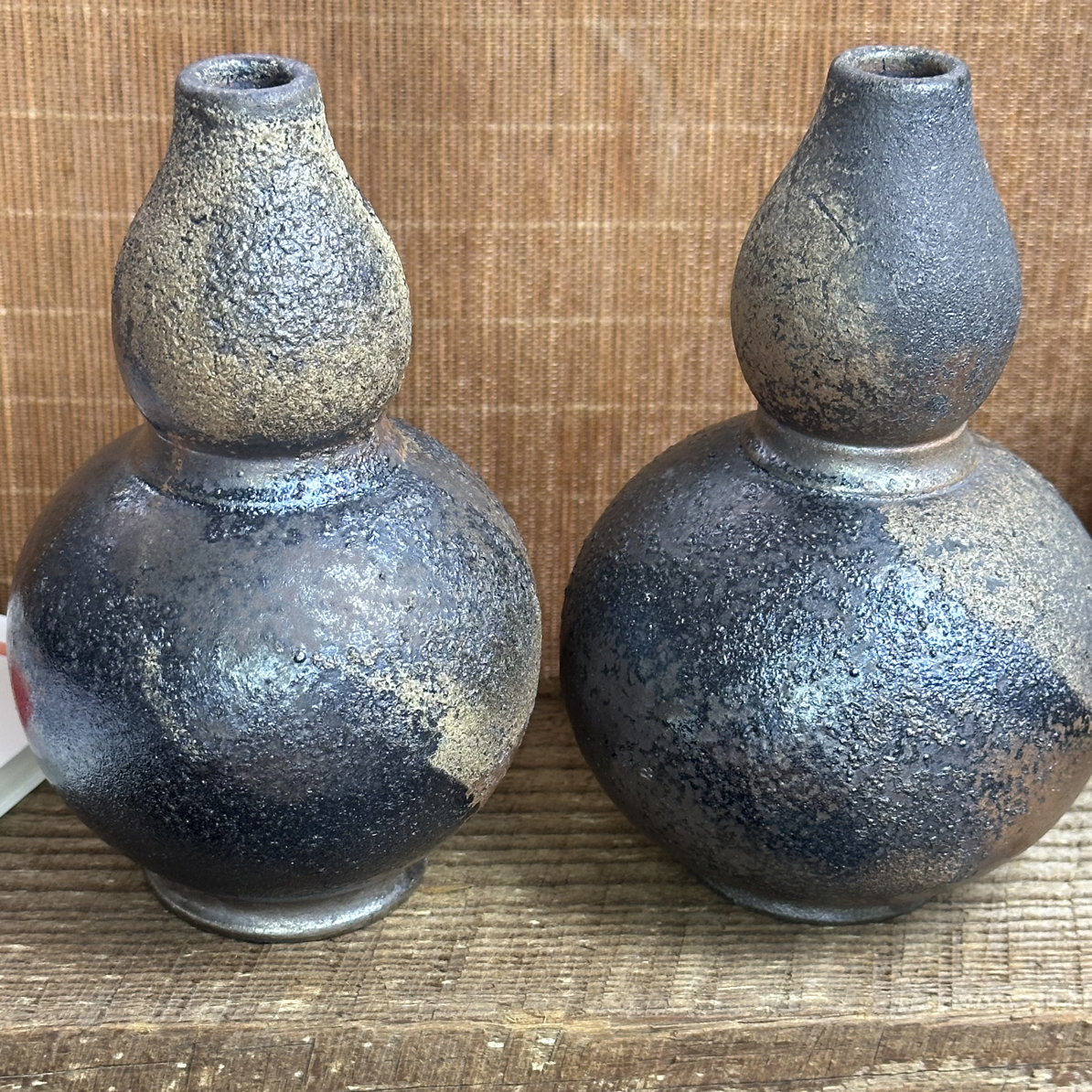 云南建水紫桃柴烧葫芦花瓶高度15分（2个）