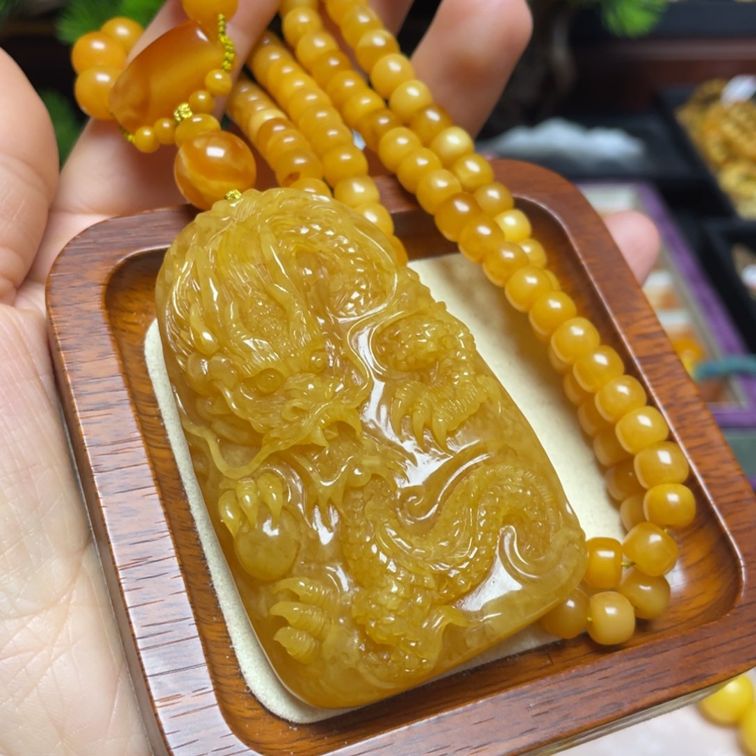 蜜蜡颈饰未镶嵌项链