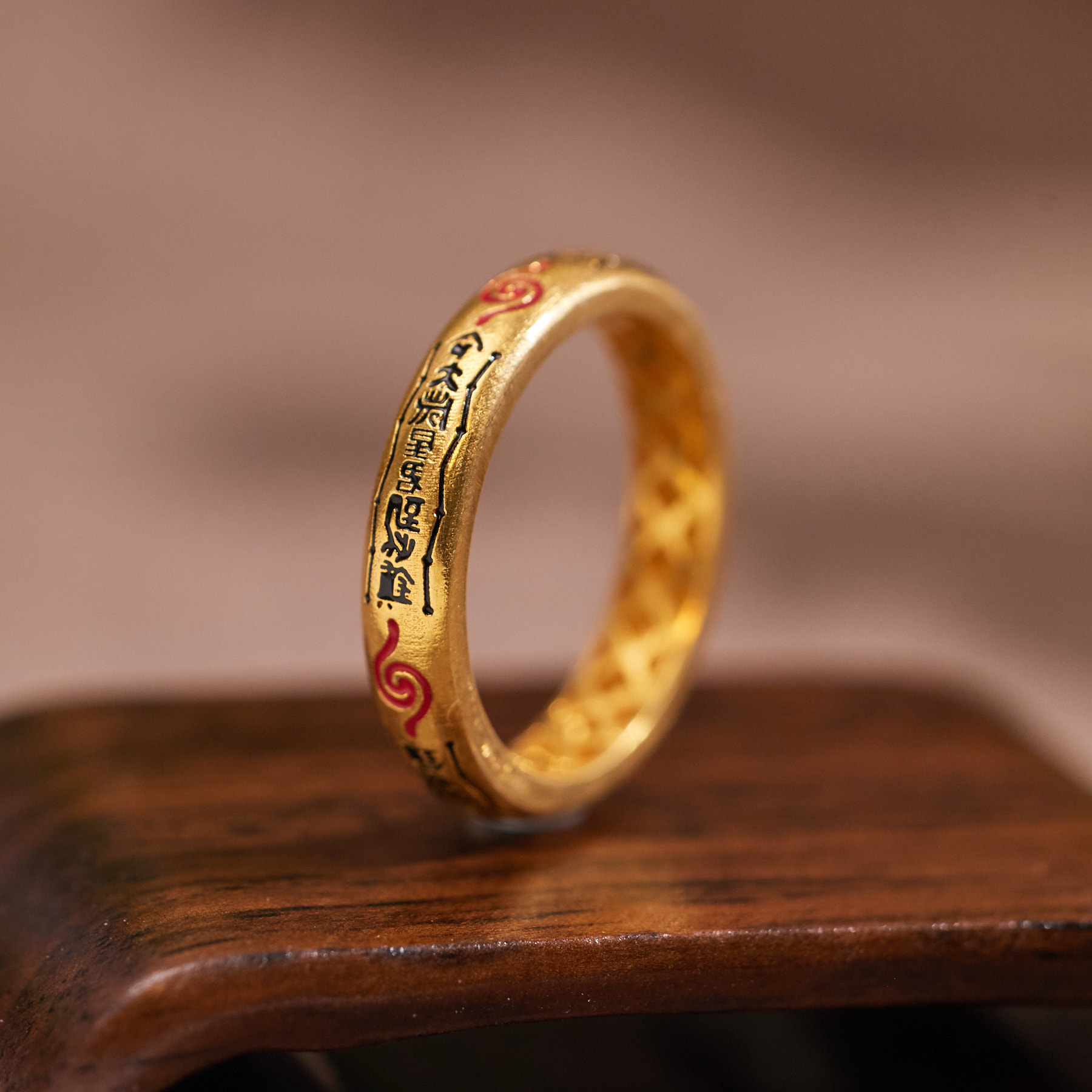 【歪歪】（素金）太岁戒指*18K金镶嵌W8043