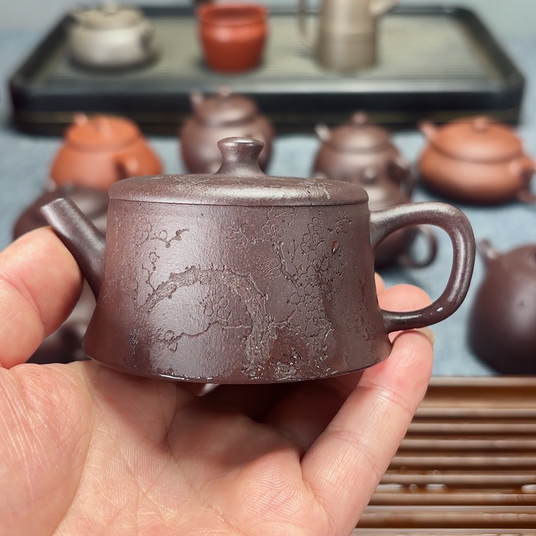 紫砂茶壶全手工云柱