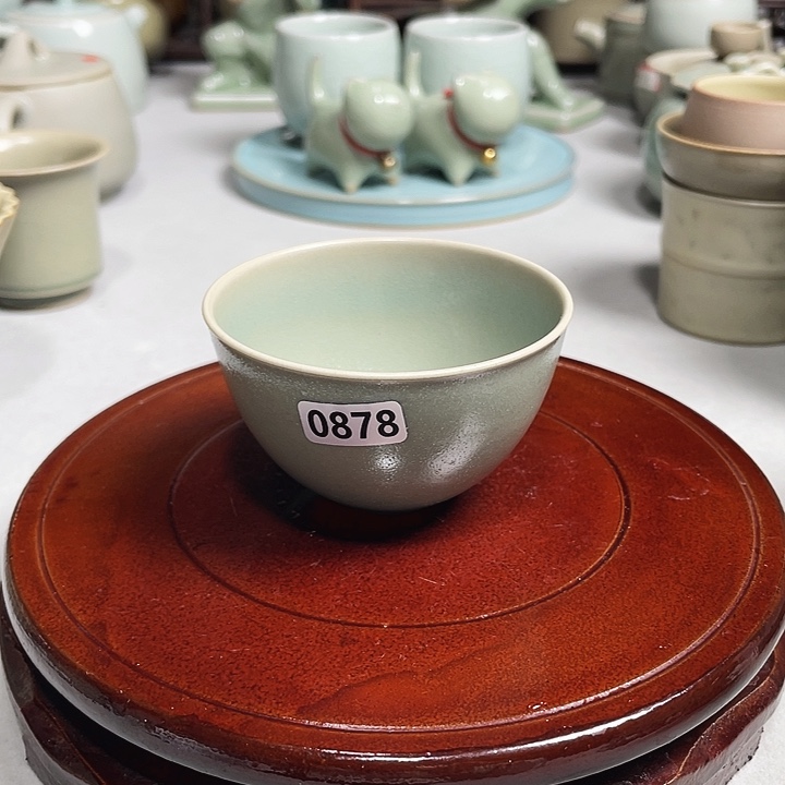 鸡心杯柴烧仿古釉