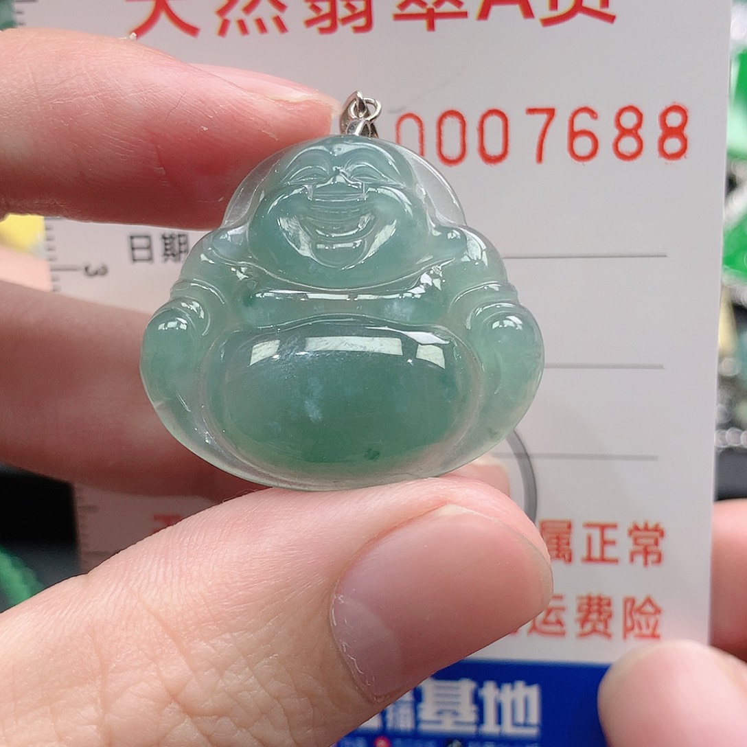 翡翠吊坠(不含链)银S925镶嵌