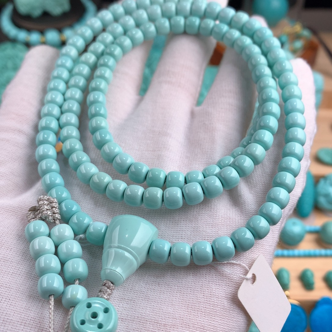 绿松石未镶嵌老型108卡6.5