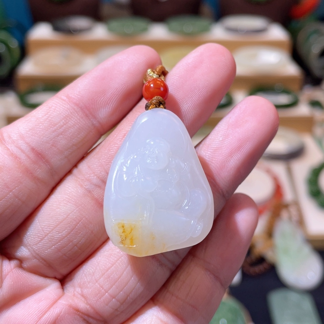 和田玉高品白玉佛公未镶嵌