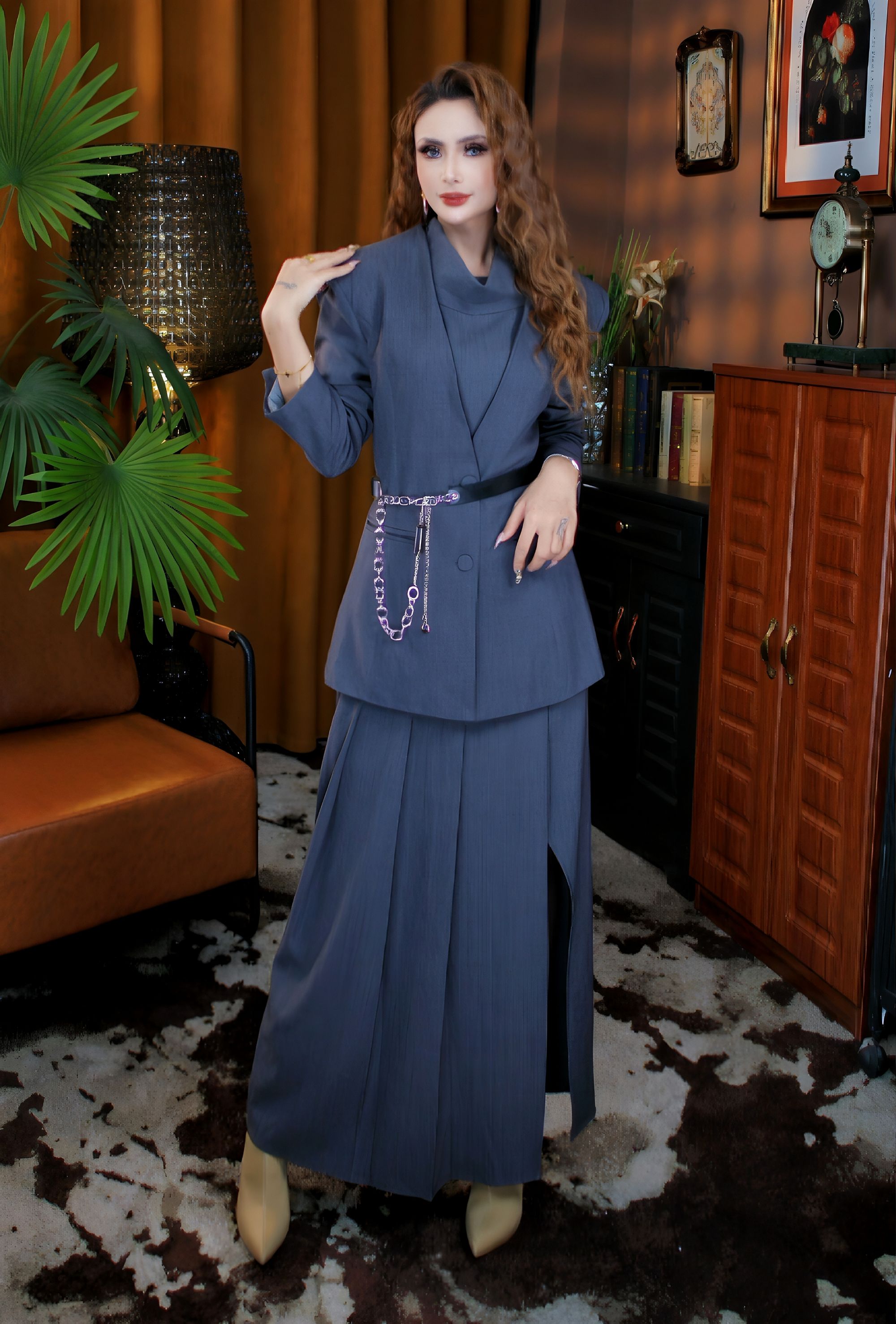 adila新款[espaniya garis]时尚洋气气质西装套装