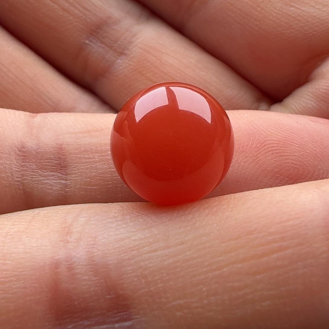 南红玛瑙圆珠12.5未镶嵌