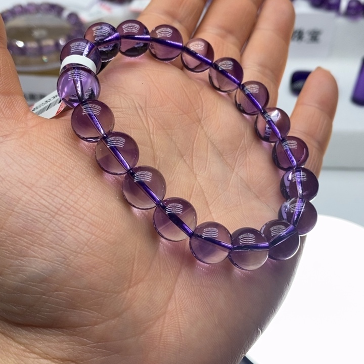 烟晶手链未镶嵌天然紫水晶