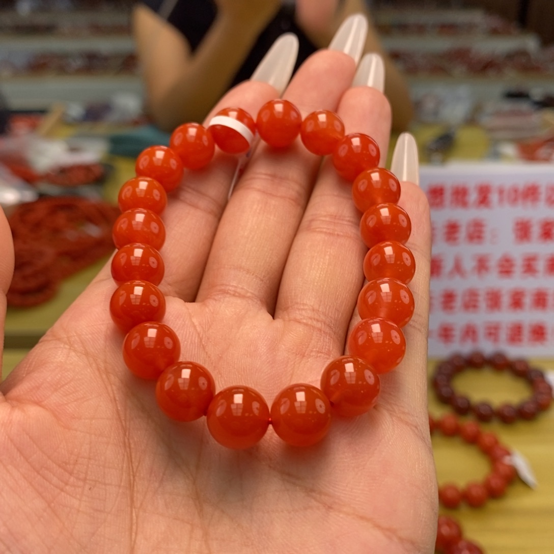 南红玛瑙9mm+单圈手串多样性发一未镶嵌