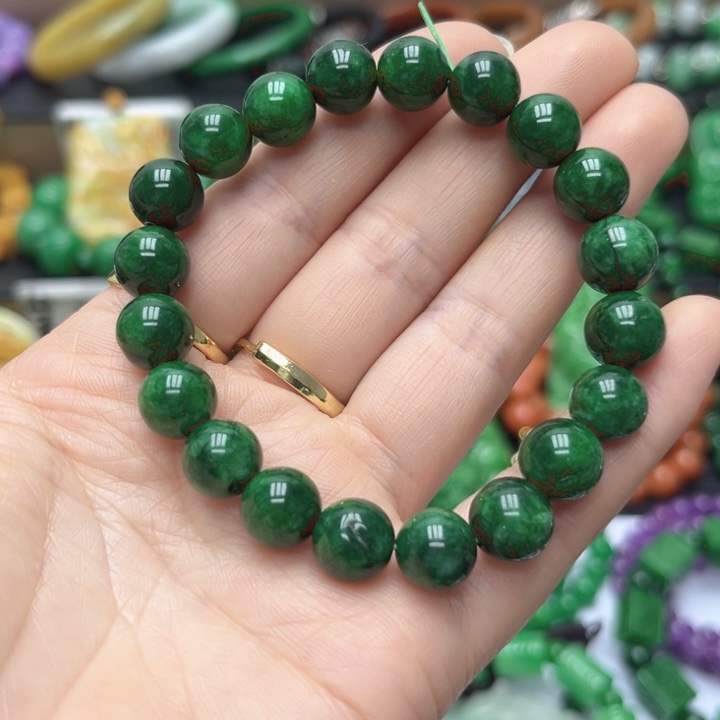 翡翠未镶嵌手链手串1