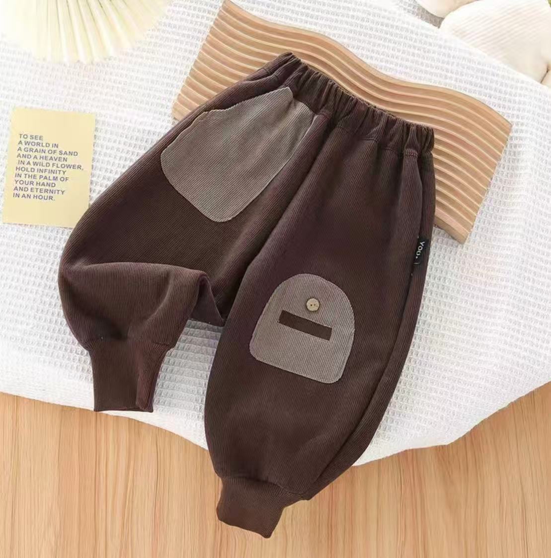 休闲裤宝宝冬季男女通用外穿保暖长裤女童加厚男