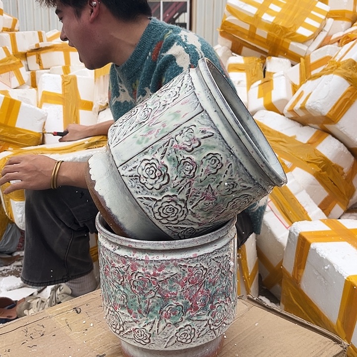 紫砂花盆宜兴紫砂粗陶花盆