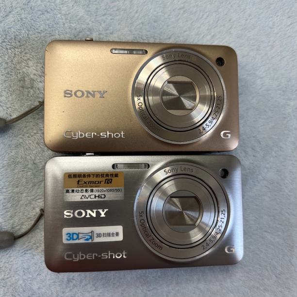 95新 Sony/索尼 WX5银 金色1220万像素5倍光学变倍G大师镜头3D