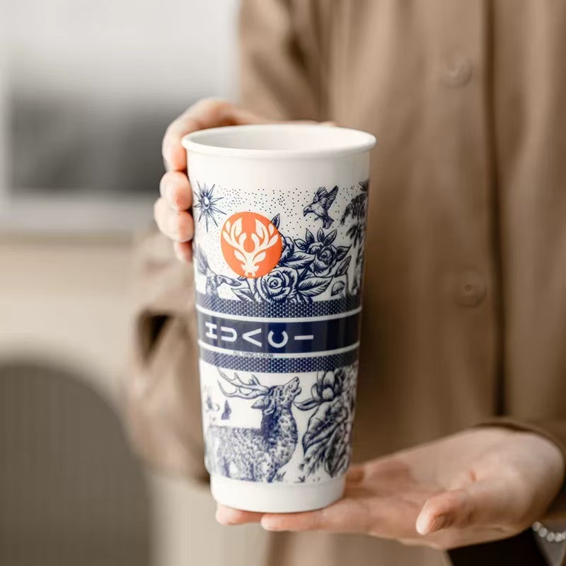 霸王麋鹿可乐杯中式风喝水杯 A176