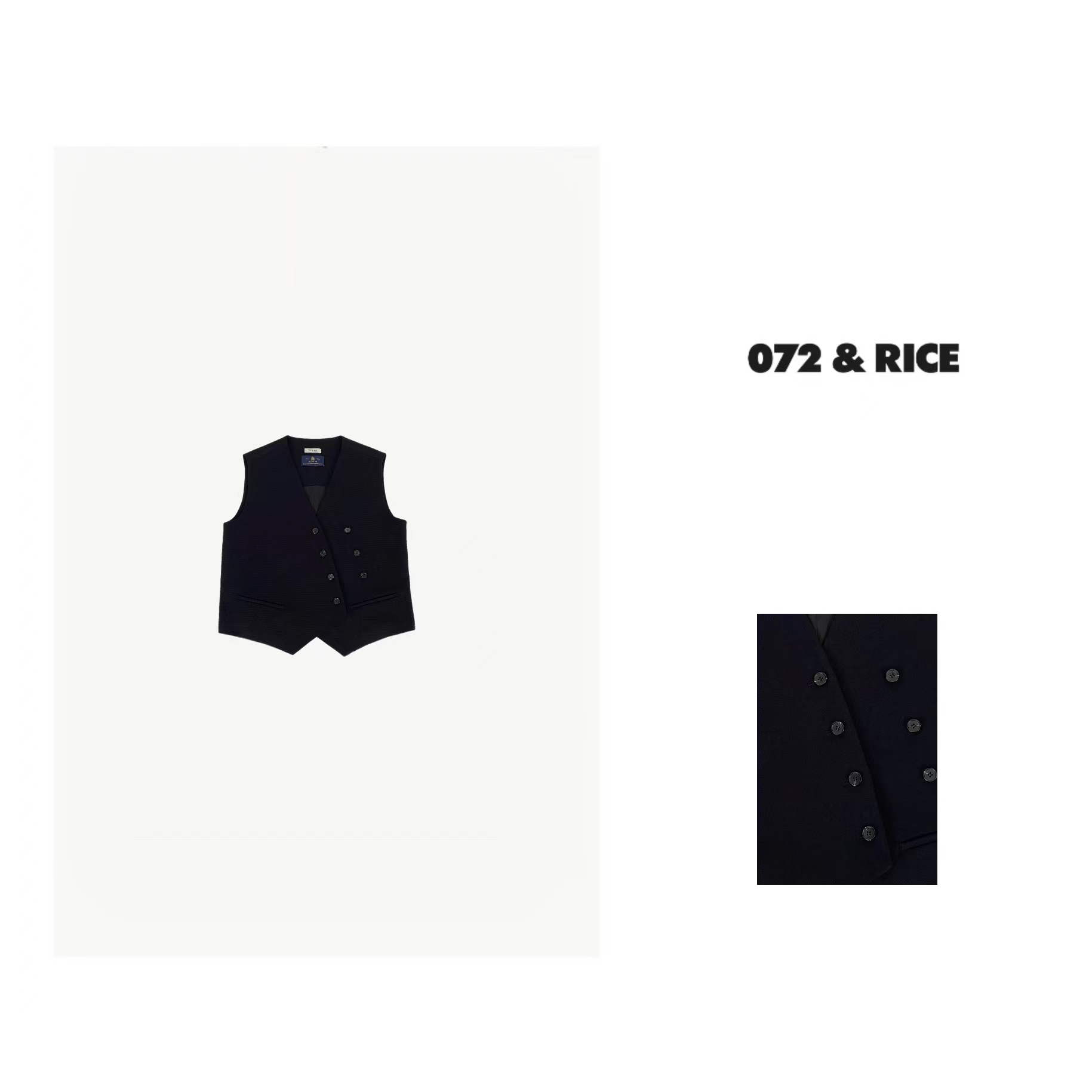072 & RICE【小王子】绵羊毛 秋季休闲无袖设计感马甲 PB001 FF126