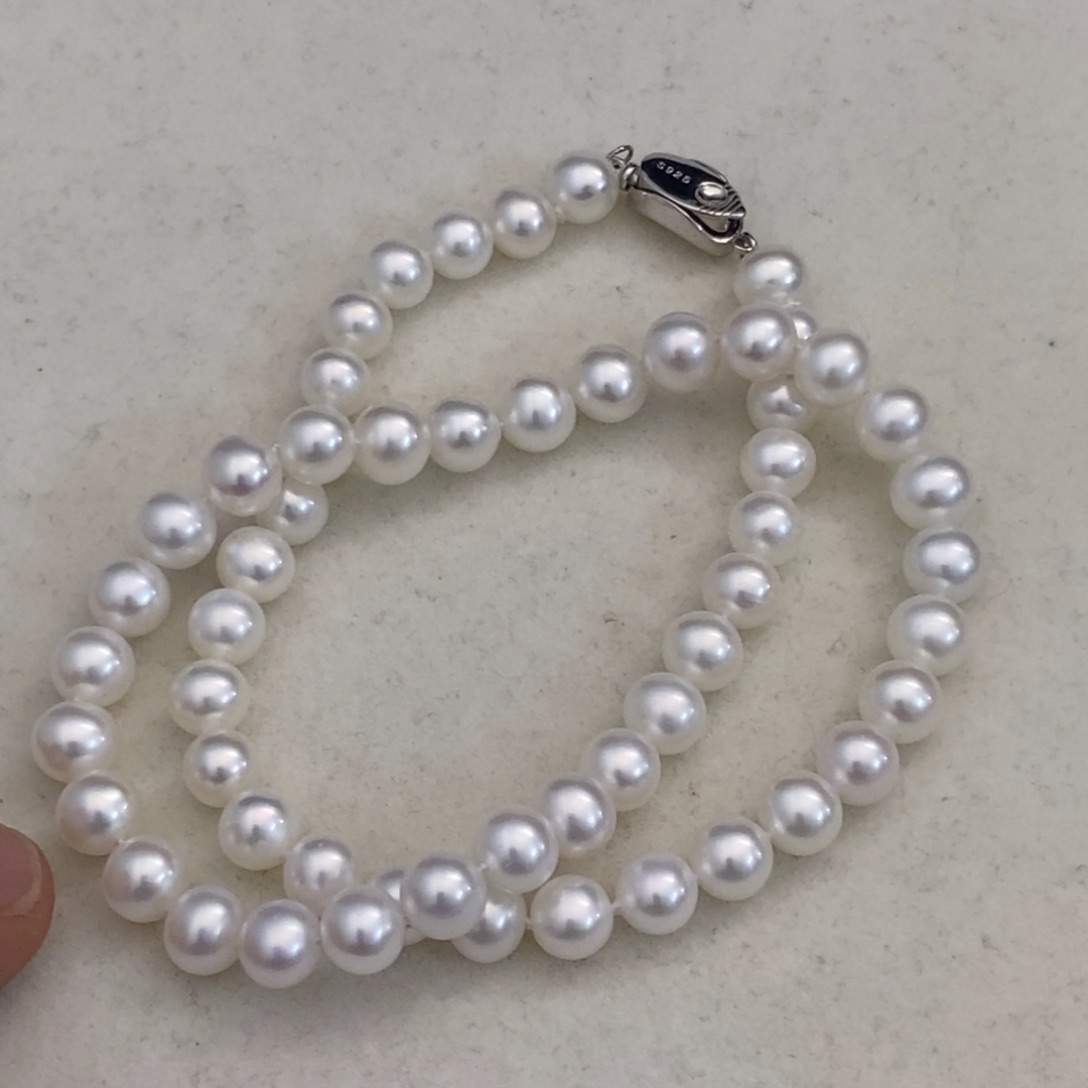 淡水珍珠项链银S925镶嵌