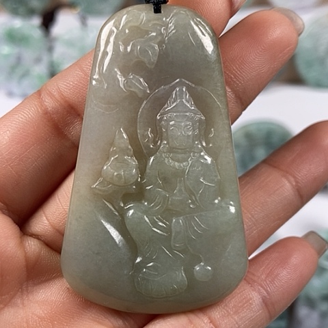 翡翠颈饰未镶嵌观音福利