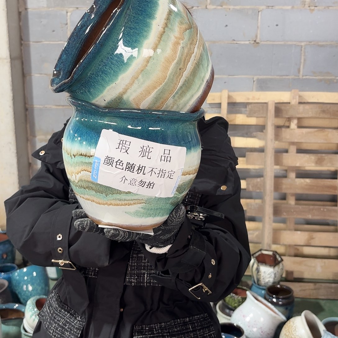 瑕疵红陶高18/20两个