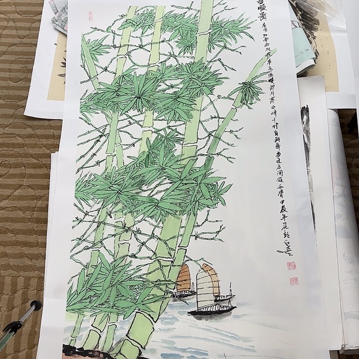 国画花鸟等多种鸟类和
