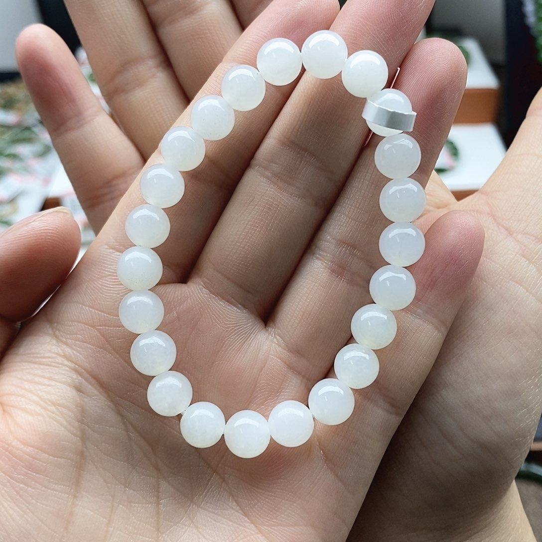 和田玉手串卡8未镶嵌