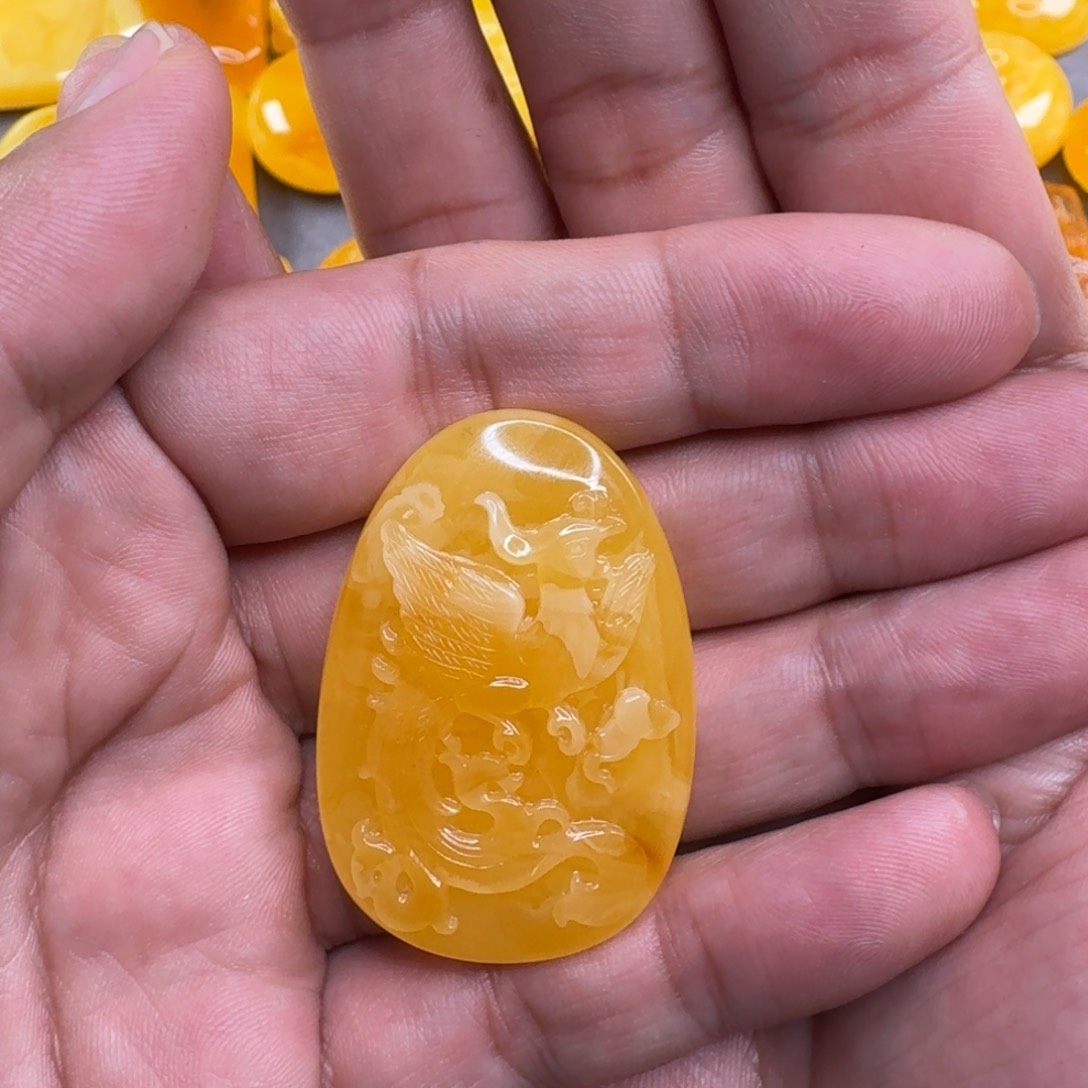 蜜蜡毛衣链未镶嵌