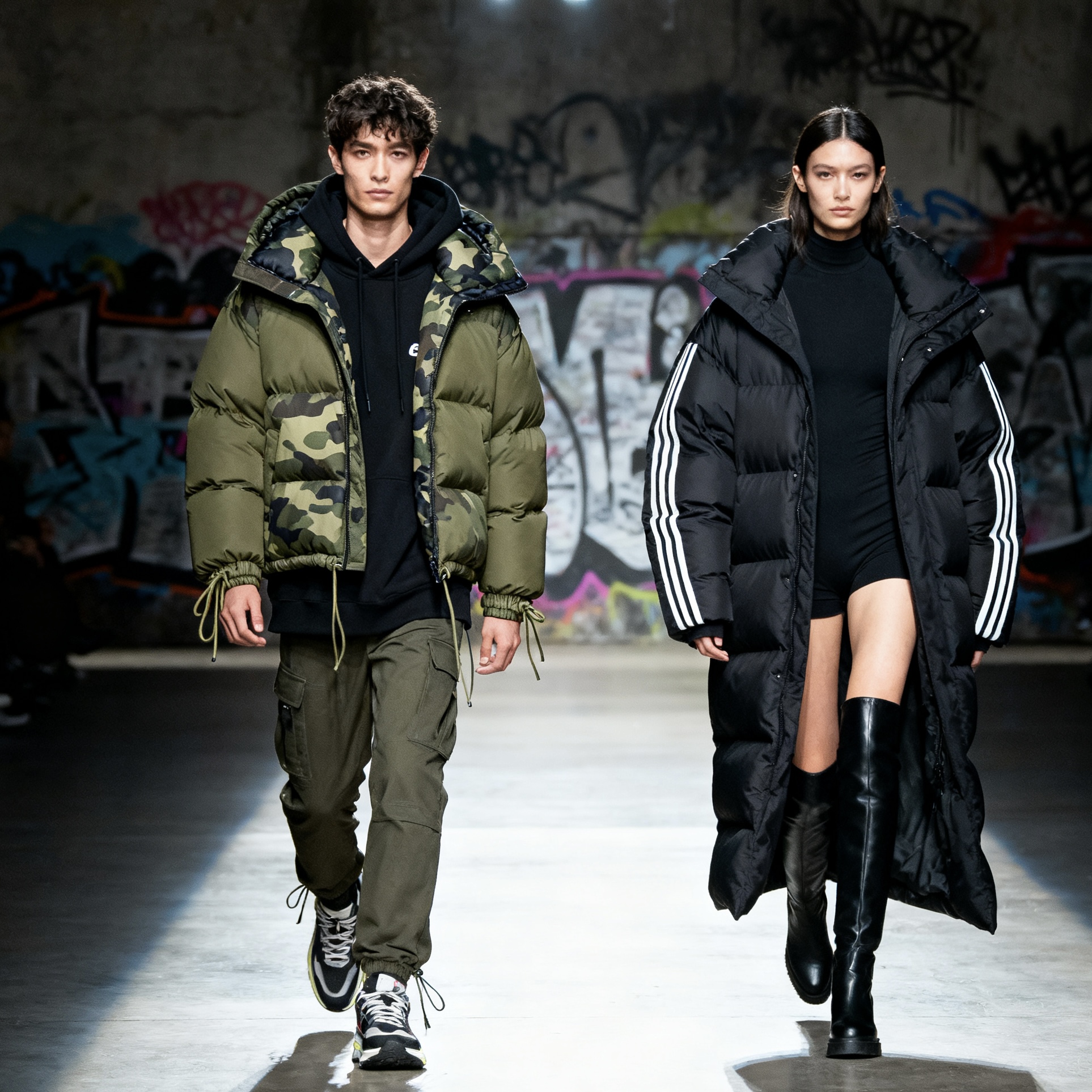 美版户外羽绒服男女同款休闲时尚保暖外套DC