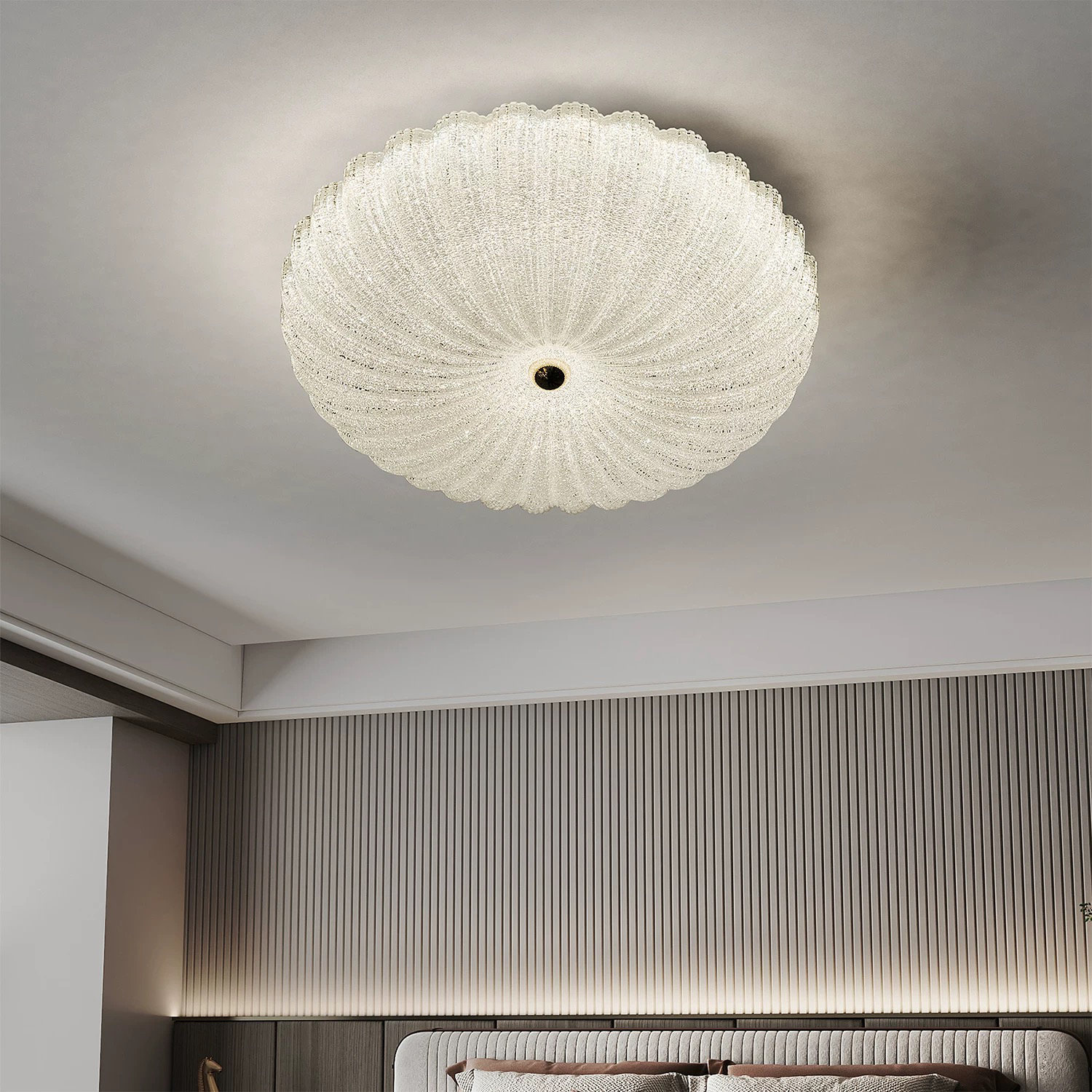 卧室灯饰吸顶灯中山轻奢磨砂南瓜网红家用过道阳台卧室灯饰吸顶灯