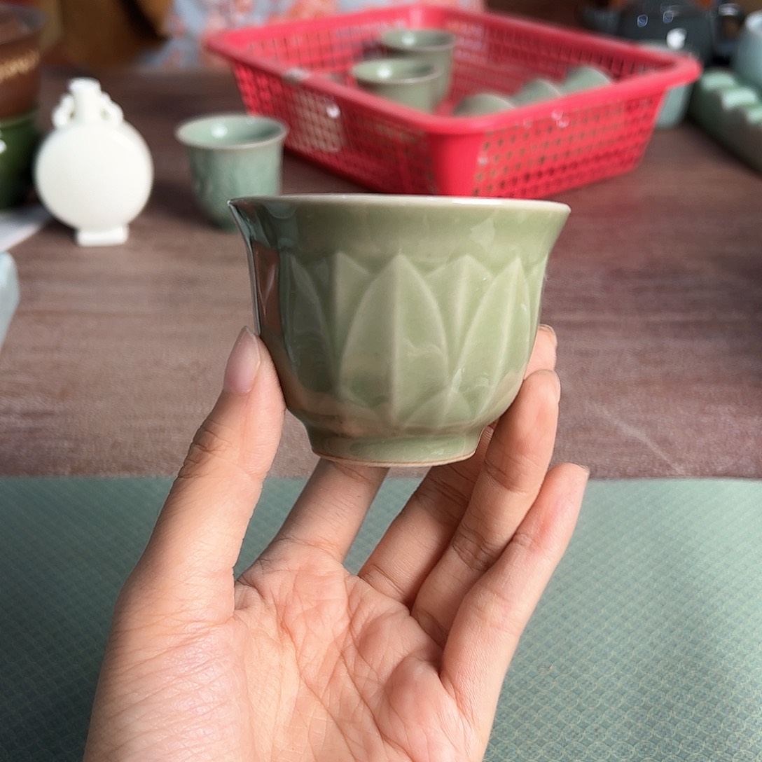 龙泉云间青瓷小米茶器