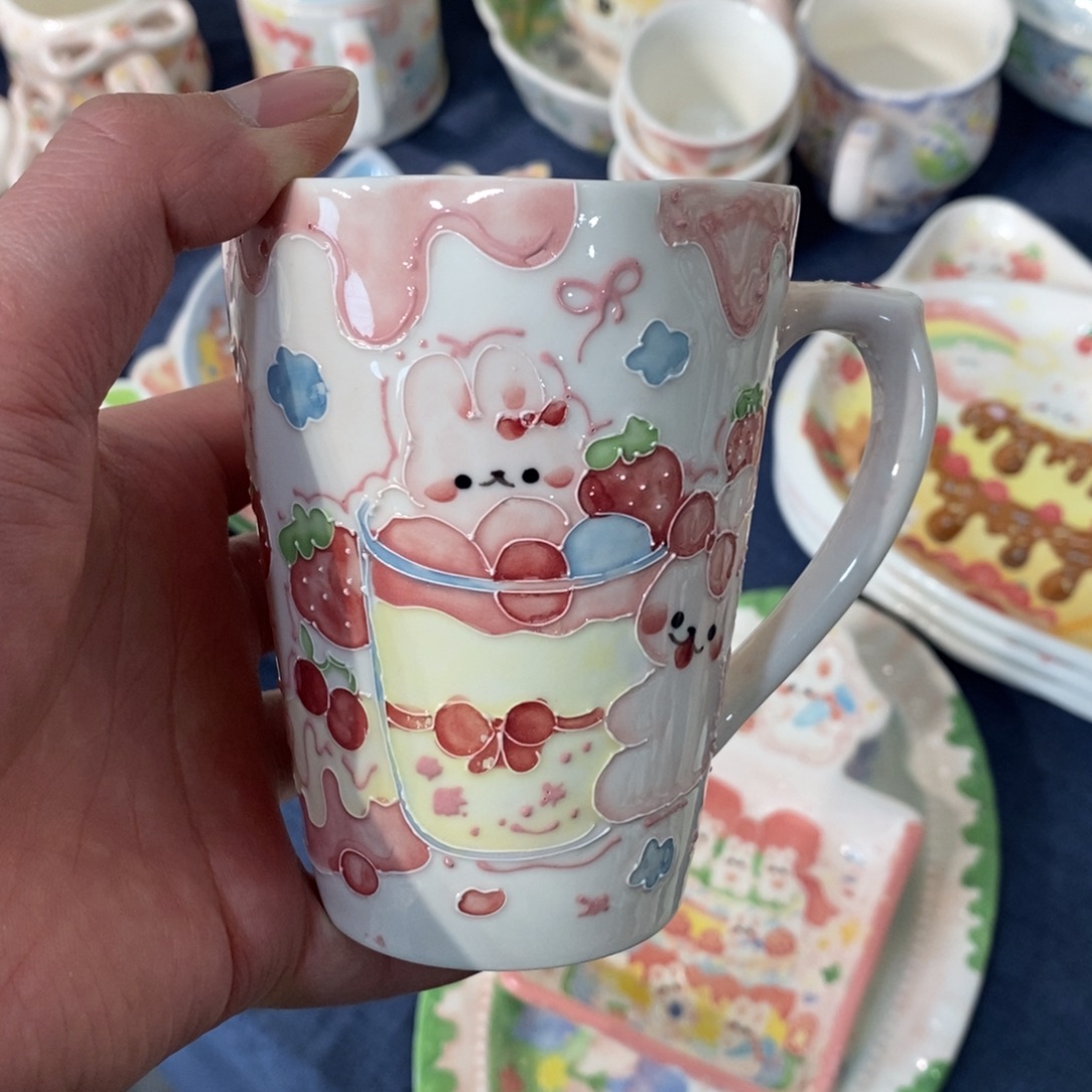 摆件兔子马克杯微瑕