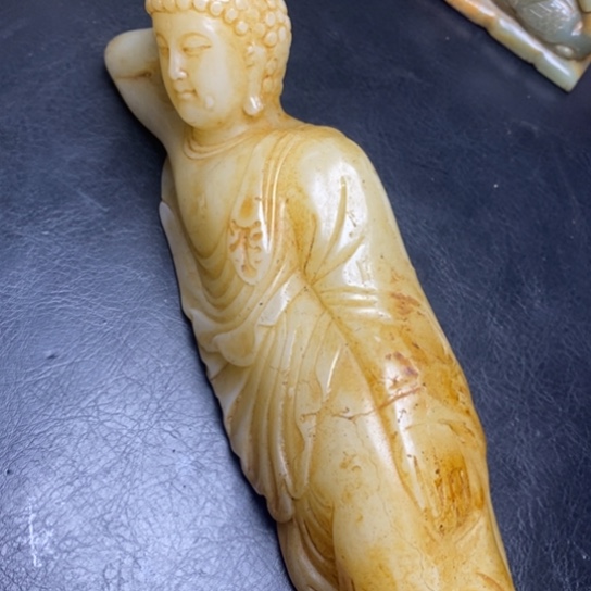 白玉菩提吊坠摆件