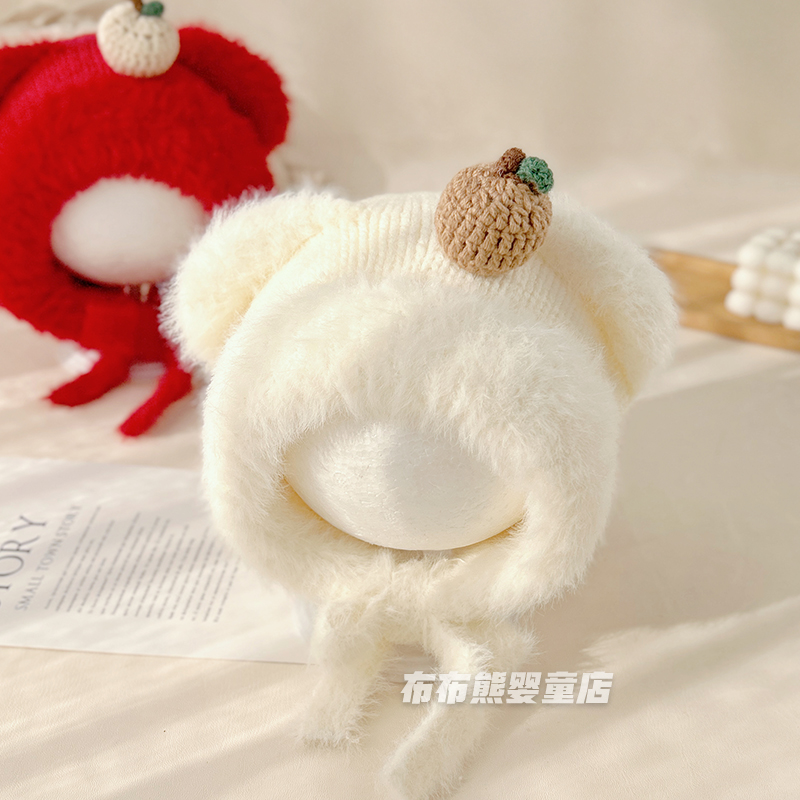 宝宝帽子冬季可爱超萌护耳帽婴儿秋冬加厚保暖毛绒帽男女童毛线帽